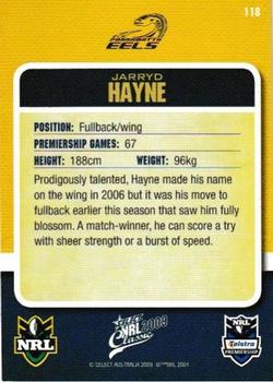 2009 Select Classic #118 Jarryd Hayne Back